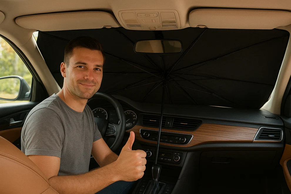 Parasol Retráctil para Auto - La Frescura nunca fue tan fácil